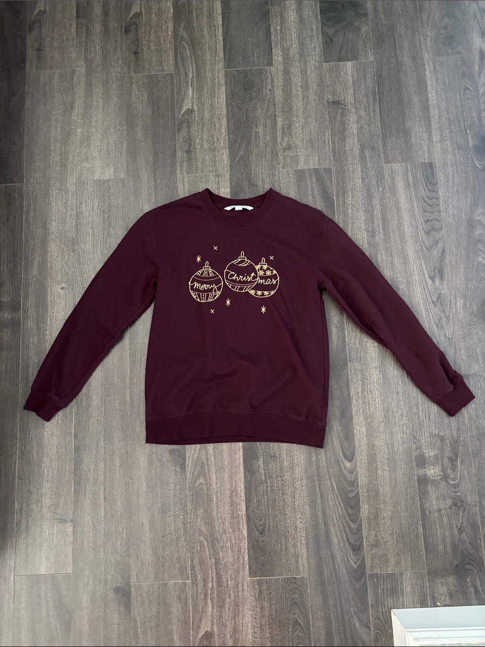 Women's Burgundy Christmas Sweater - Picture 7 of 11
